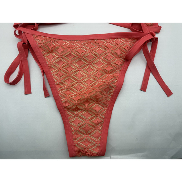 Women Plus Size, Bikini Sets String 2-Piece Halter Swimsuits w/Tie Side Size 1XL - Picture 9 of 13